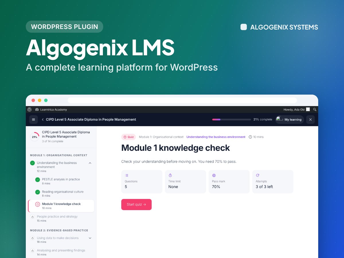 Algogenix LMS