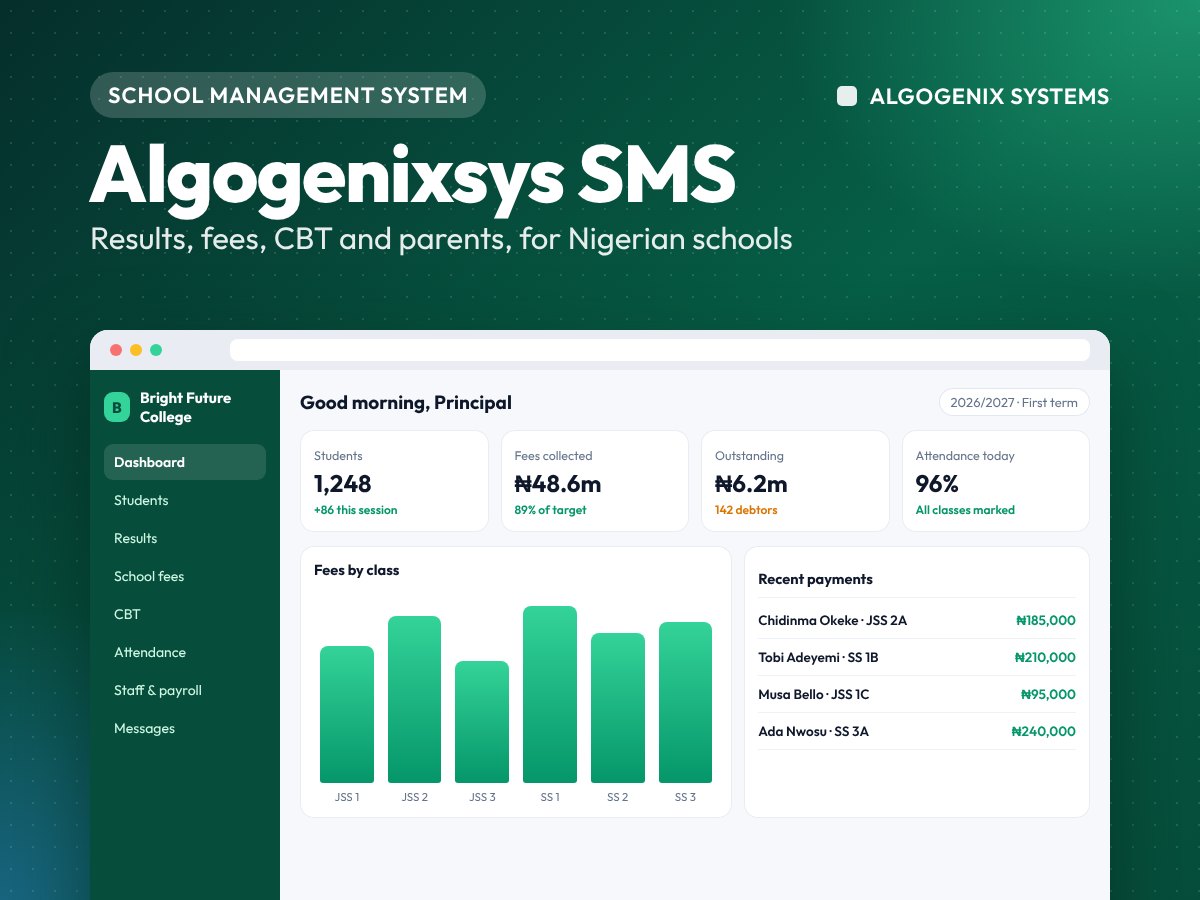 Algogenixsys SMS – School Management System for Nigerian schools