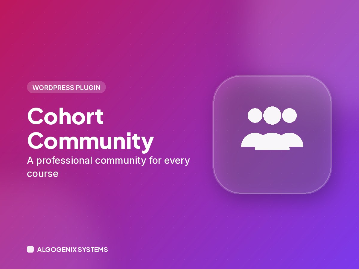 Cohort Community – A professional community for every course